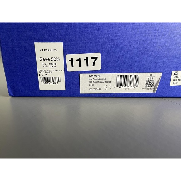 Stuart Weitzman Tate Bootie Shoes Womens Size 6.5 Camel Suede Ankle Boots - Picture 8 of 9